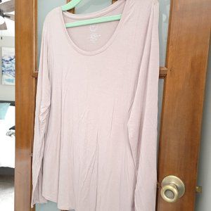 Maurices 24/7 Basic Long Sleeve Tee (Blush Pink, XL)
